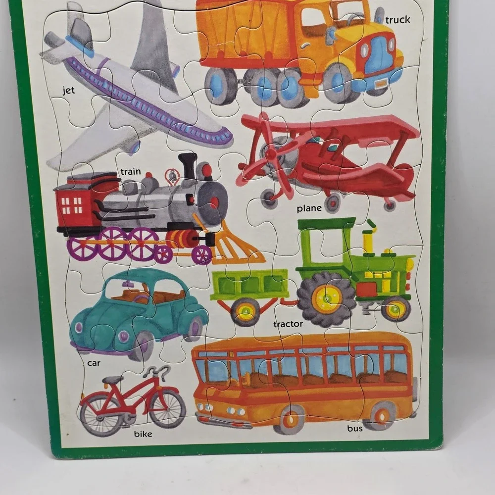PuzzlePatch Picture Puzzles Kids Multicolor Animal Transportation Vintage 90s